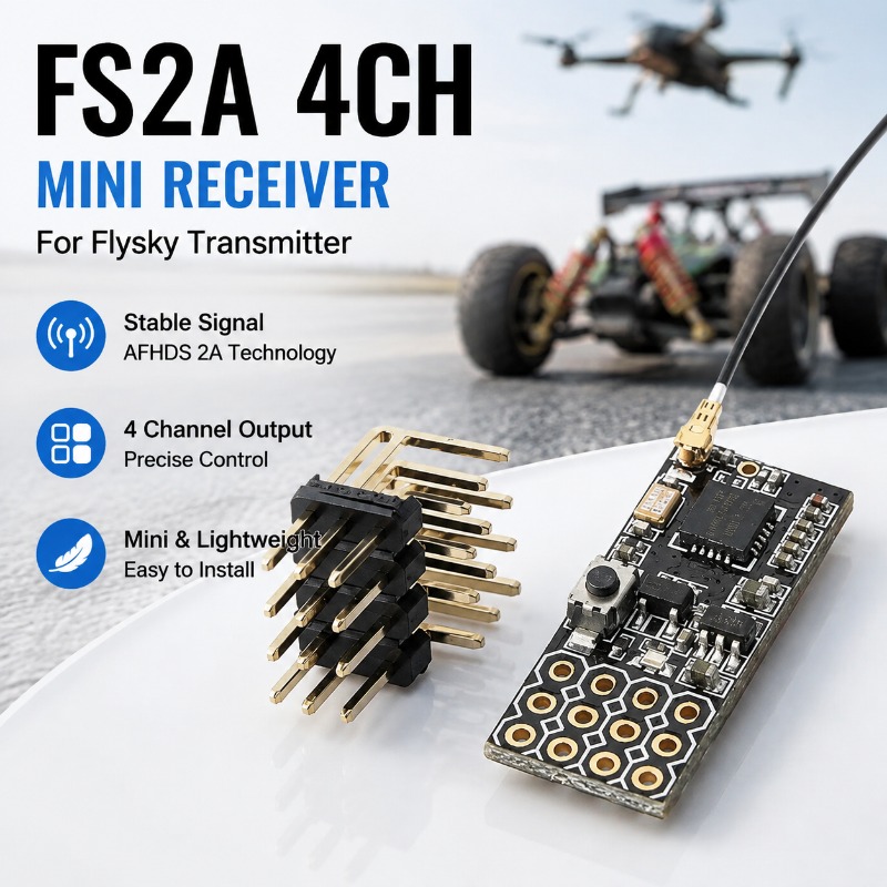 Rc Hobby Wing - FS FS2A-4CH 4-канальный PWM-приемник, 4-канальный радиоприемный
