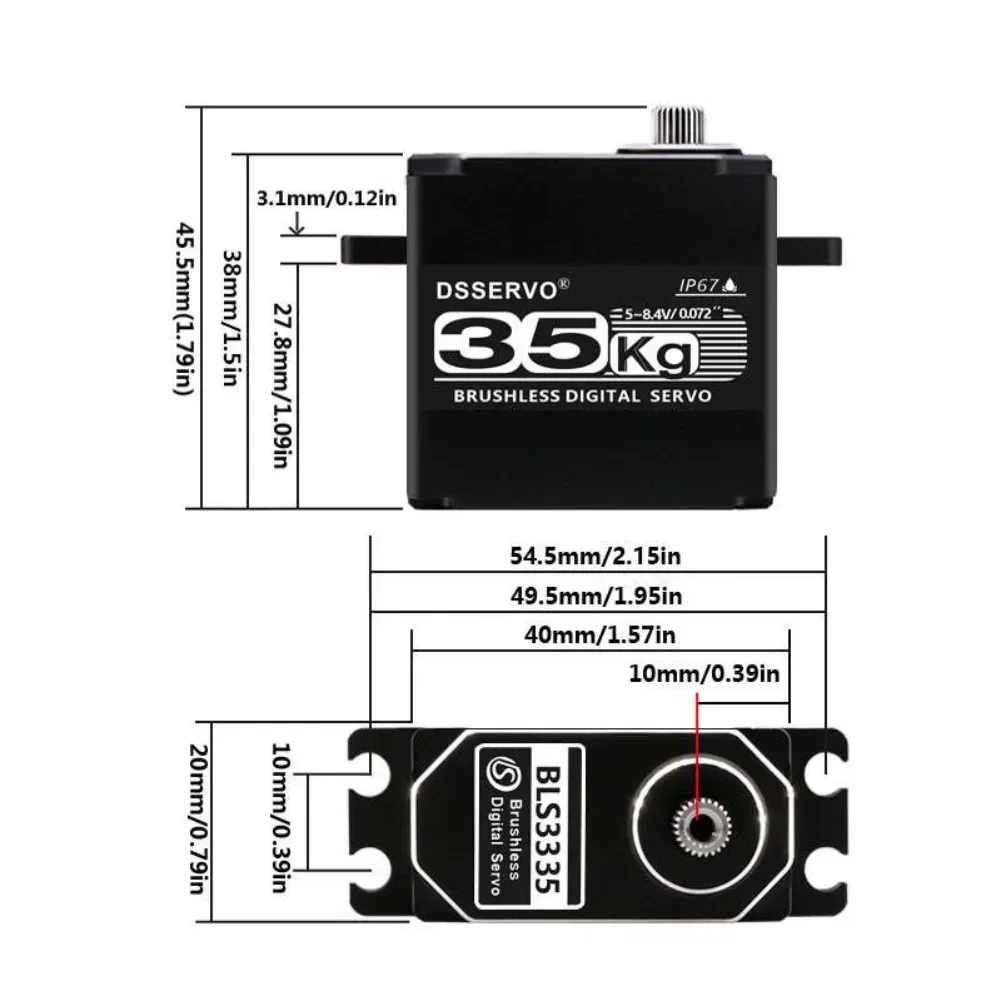 35 кг BLS3335 цифровой серводв – обзор и цена Rc Hobby Motors
