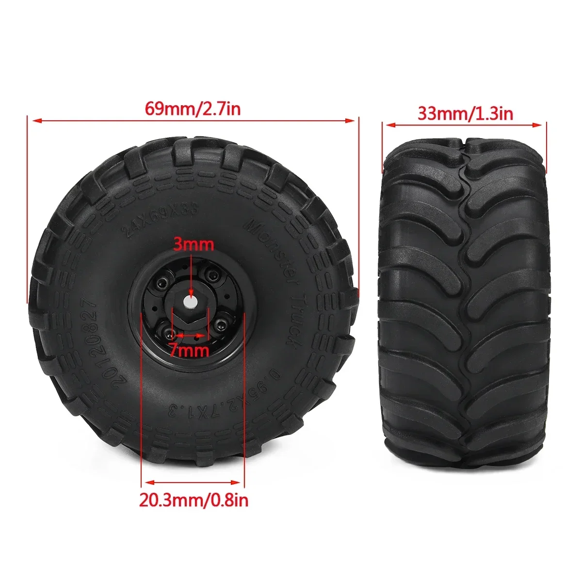 4 шт. шины Monster Truck с обо – обзор и цена Wheel Rim Rc