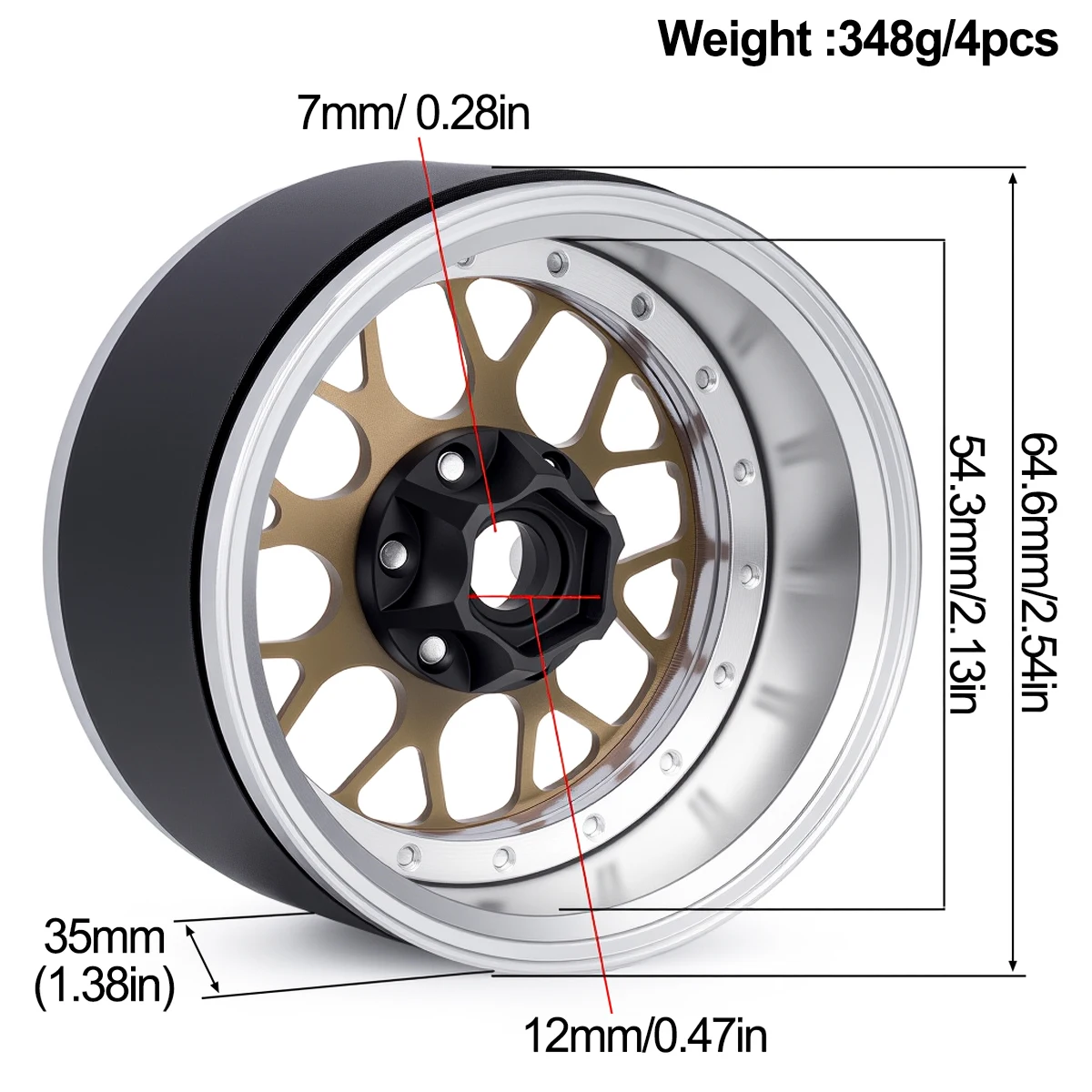 2,2-дюймовые алюминиевые колес – обзор и цена Wheel Rim Rc